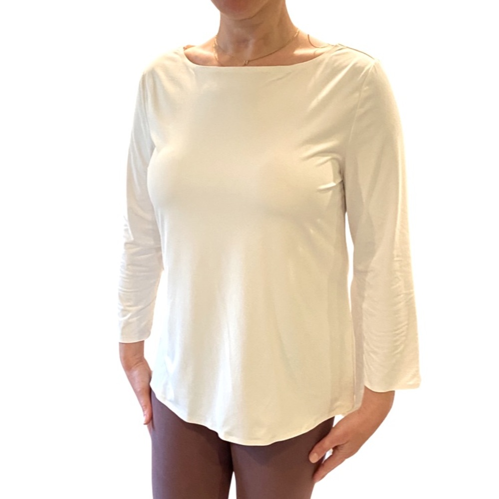 Emerson Rose White spandex 3/4 sleeve top.